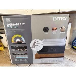 Intex Comfort Deluxe Dura-Beam Plush Airbed Mattress with Built-In Pump - Twin
